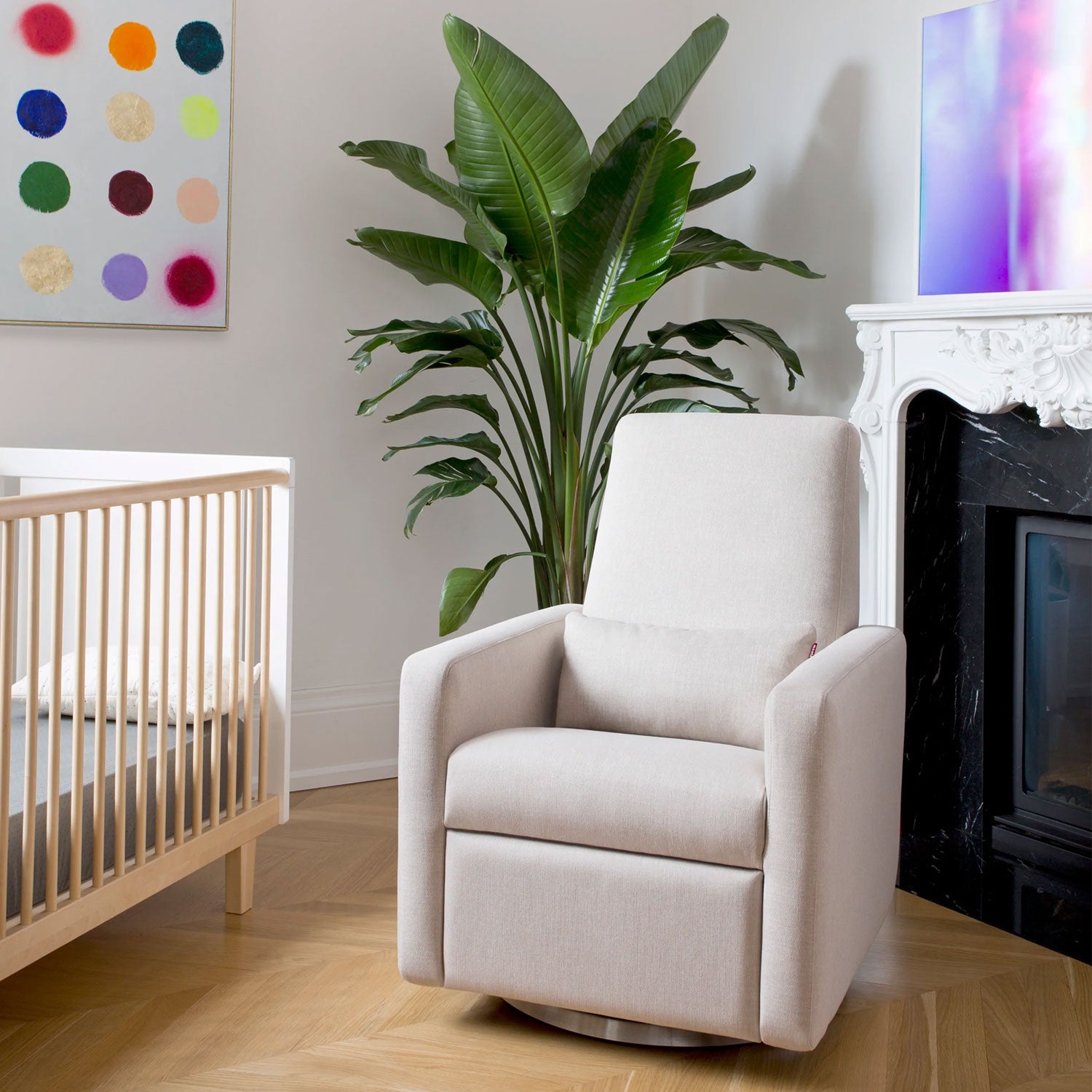Rhea Crib with Monte Grano Glider Recliner