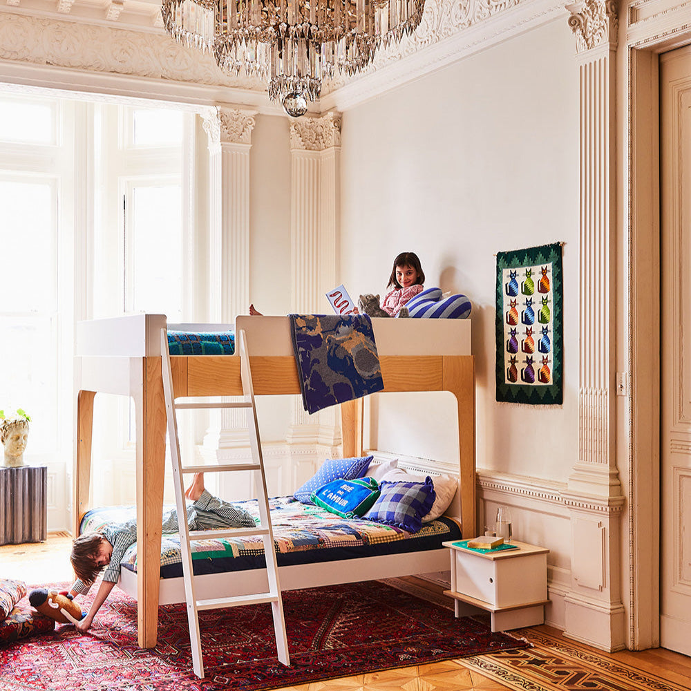 Perch Full Size Bunk Bed including Perch Full Lower Bed White