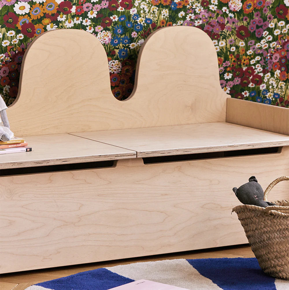 Le banc de rangement Camel en bouleau