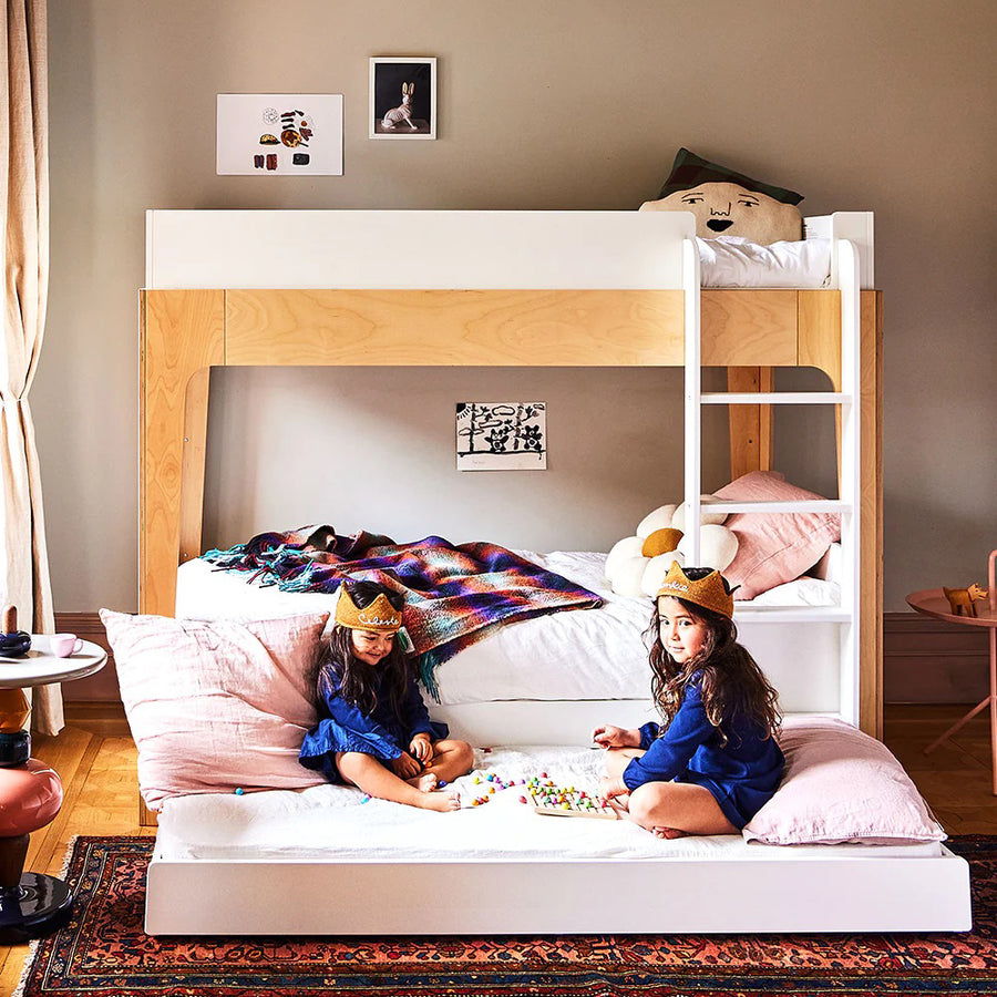 Perch Twin Bunk Bed with Perch Trundle