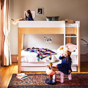 Perch Twin Bunk Bed with Trundle Bed