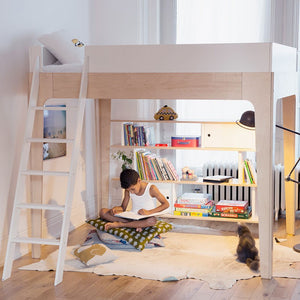 Boutique Oeuf Canada Modern Toddler & Kids Perch Twin Size Loft Bed Room Setting (en anglais)