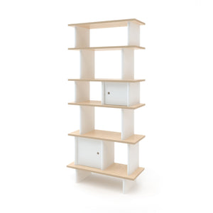 Boutique Oeuf Canada Rangement moderne pour les tout-petits et les enfants Mini bibliothèque verticale Blanc/Birch Option